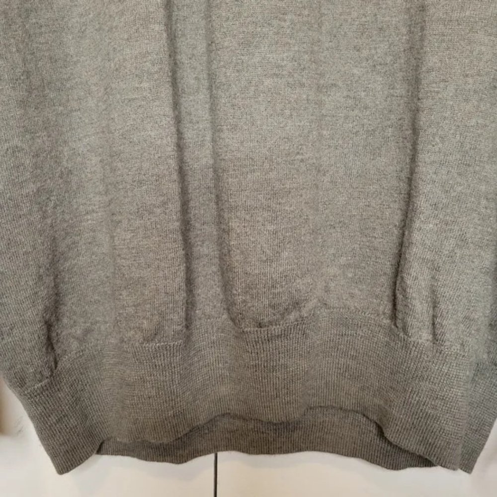 Olive Green 100% Italian Sheep Wool Sweater, Sz M - Picture 8 of 15